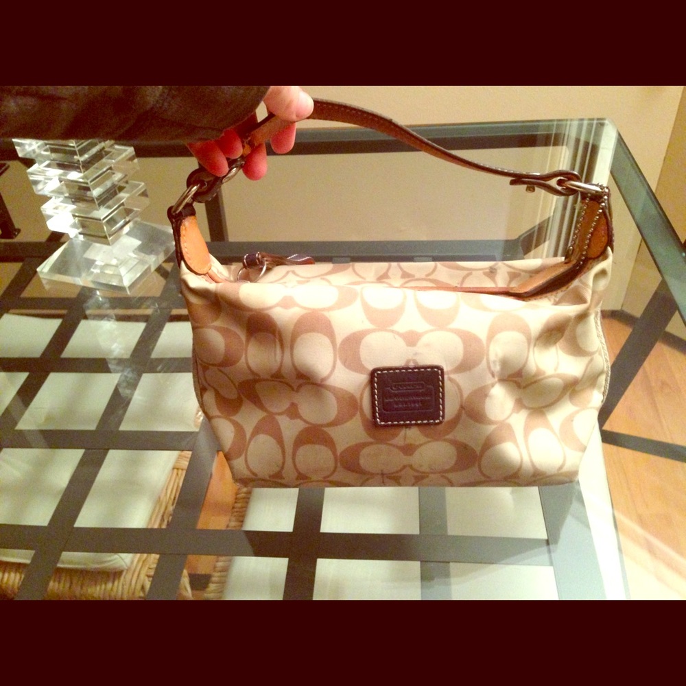 Coach beige purse